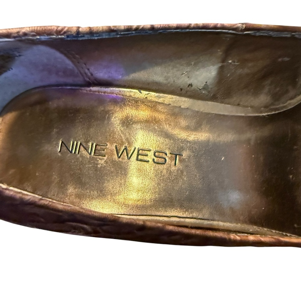 NINE WEST O-HEMLOCKD4 BROWN POINTY TOES LEATHER UPPERS. SIZE 8M. - Picture 7 of 9